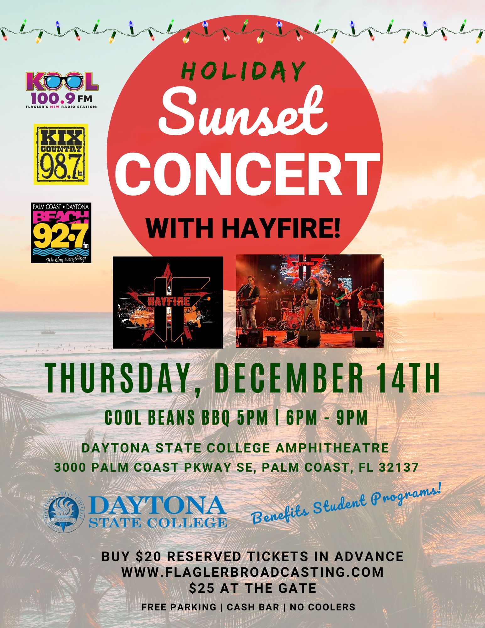 Holiday Sunset Concert with Hayfire